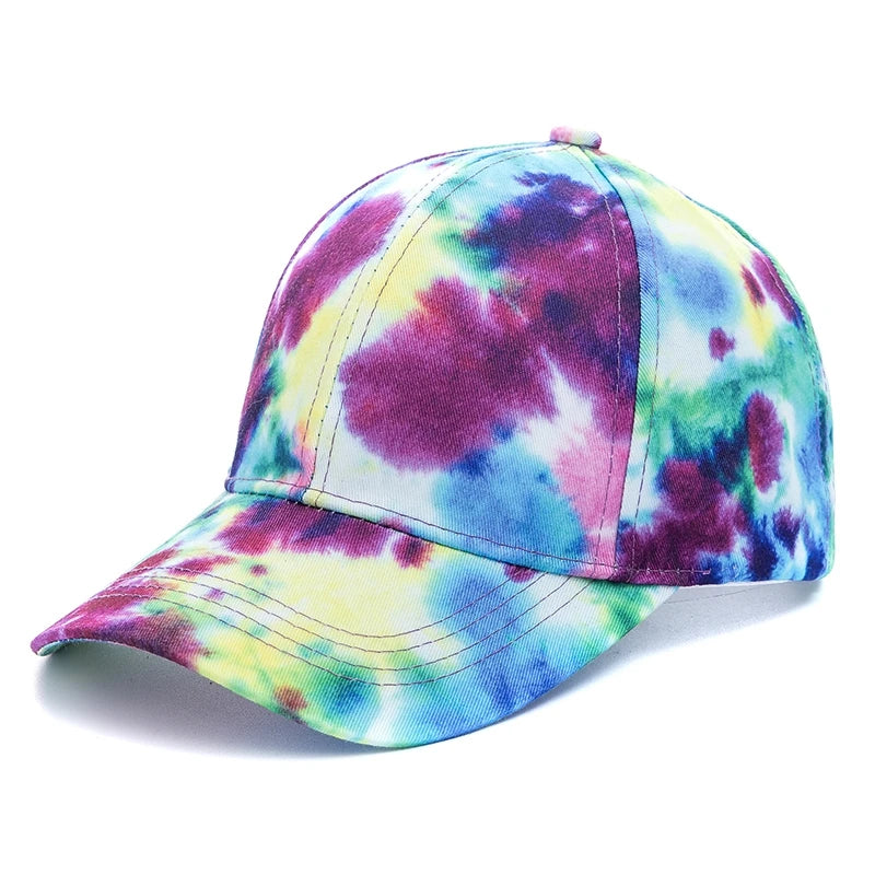 Outdoor Freizeit Regenbogen Kappe | Damen Regenbogen Bunte Baseballkappe | Streetwear Baseballcap Kaufschwan® Lila Blau 56cm-60cm