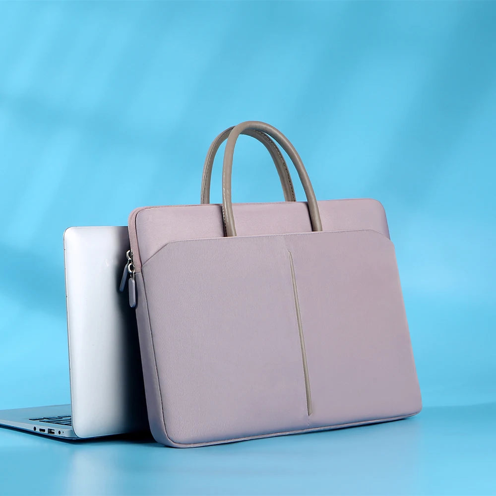 Damen Laptop Handtasche – Elegante Computer Hülle & Notebook Tasche für Arbeit und Alltag Kaufschwan® Rosa 13 Zoll