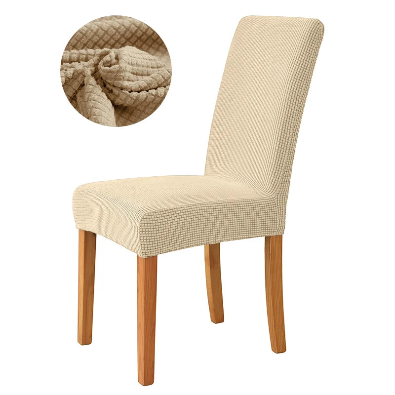 Elastischer Esszimmer Stuhlbezug – Dehnbarer Dicker Jacquard Küchenstuhl Überzug für Esszimmer, Hotel, Hochzeit & Bankett