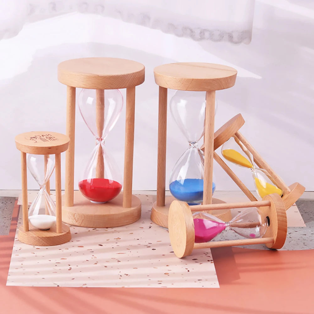 Holz Sanduhr Timer – Kreative Schreibtisch Dekoration & Moderne Wohn Sanduhr Geschenkidee Kaufschwan®