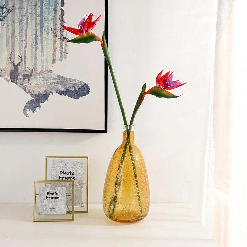 80cm Künstliche Paradiesvogelblume – Realistische Tropenpflanze für Wohnräume, Showroom & Innenraumdekoration Kaufschwan®