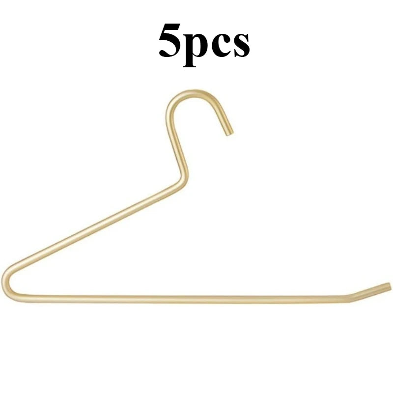 Goldene Aluminium Hosenbügel – Platzsparender L Förmiger Organizer für Kleiderschränke Kaufschwan® Gold (5 Stück)