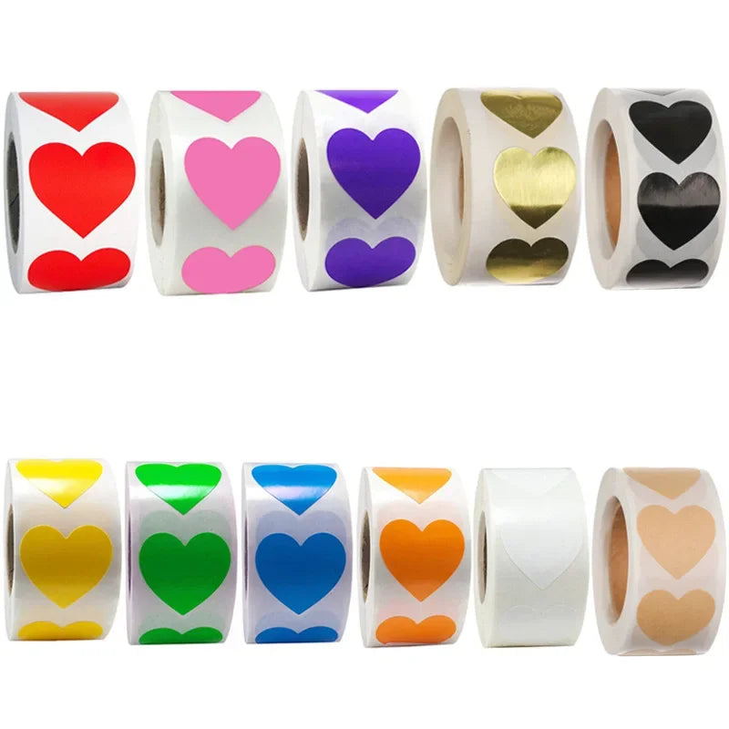 Herzförmige Aufkleber – Niedliche Etiketten für Kinder, Scrapbooking, Geburtstage, Hochzeiten, Spielzeug & Geschenkdekoration Kaufschwan®