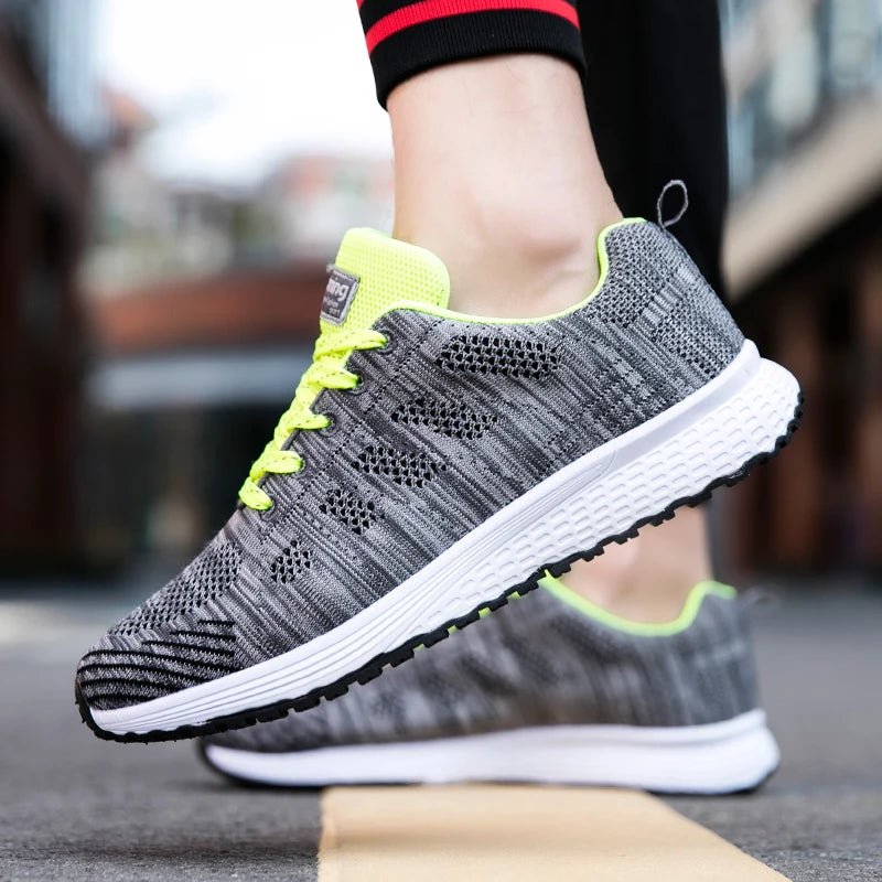 Damen Sneaker – Modische Flache Schuhe mit Plateau-Optik | Bequeme Alltagsschuhe in Übergrößen Kaufschwan®