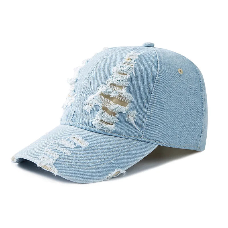 Baseballcap aus Gewaschenem Denim | Vintage Baseballcap für Damen & Herren | Atmungsaktive Verstellbare Baseballcap für Frühling & Sommer Kaufschwan®