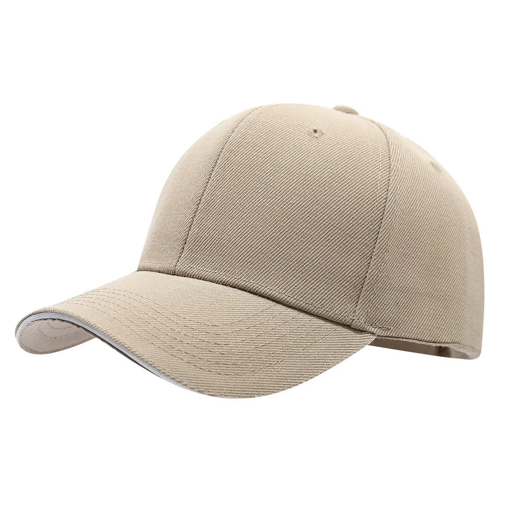 Klassische Baseballkappe | Herren & Damen Freizeit Einfarbige Kappe | Outdoor Reise Mode Baseballcap Kaufschwan® Beige Einstellbar