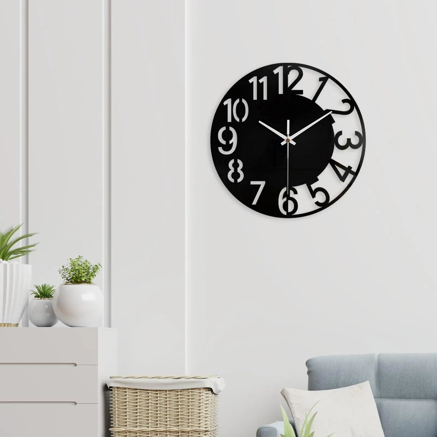 Minimalistische Acryl Wanduhr – Leise Große Moderne Deko Uhr Kaufschwan®