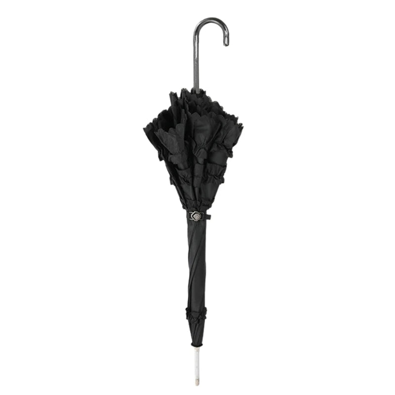 Leichter Sommer & Regen Spitzen Schirm – Sommer Lolita Spitzen-Parasol – Femininer Damen Sonnenschirm, Niedlicher Haushalts-Schirm für Sonne & Stil Kaufschwan®
