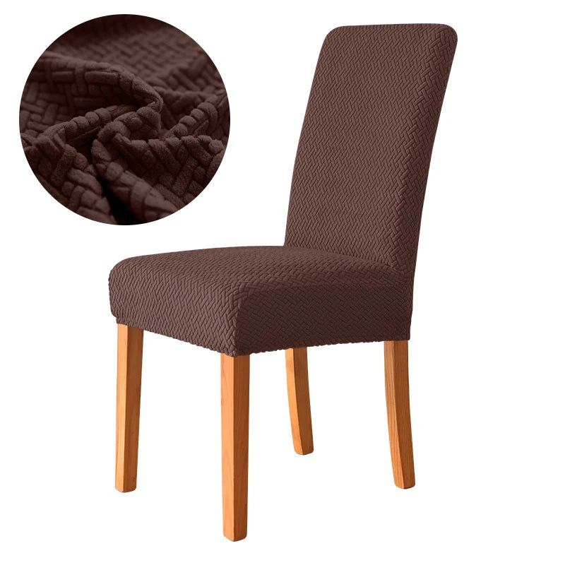 Elastischer Esszimmer Stuhlbezug – Dehnbarer Dicker Jacquard Küchenstuhl Überzug für Esszimmer, Hotel, Hochzeit & Bankett