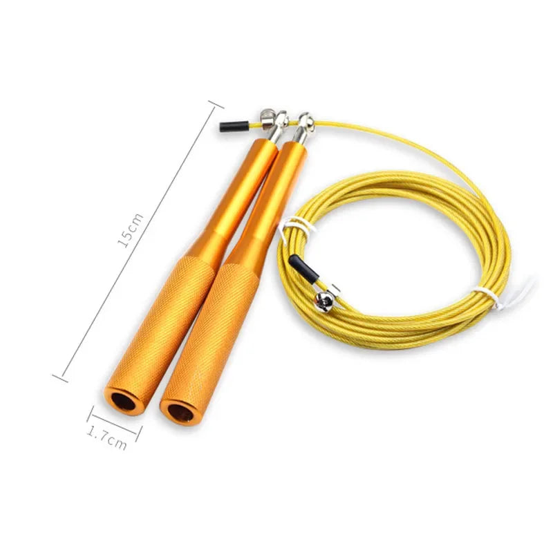 Hochgeschwindigkeits Springseil aus Stahl – Verstellbares Drahtseil mit Aluminiumgriff | Robustes Speed Springseil für Fitness & Sport Kaufschwan®