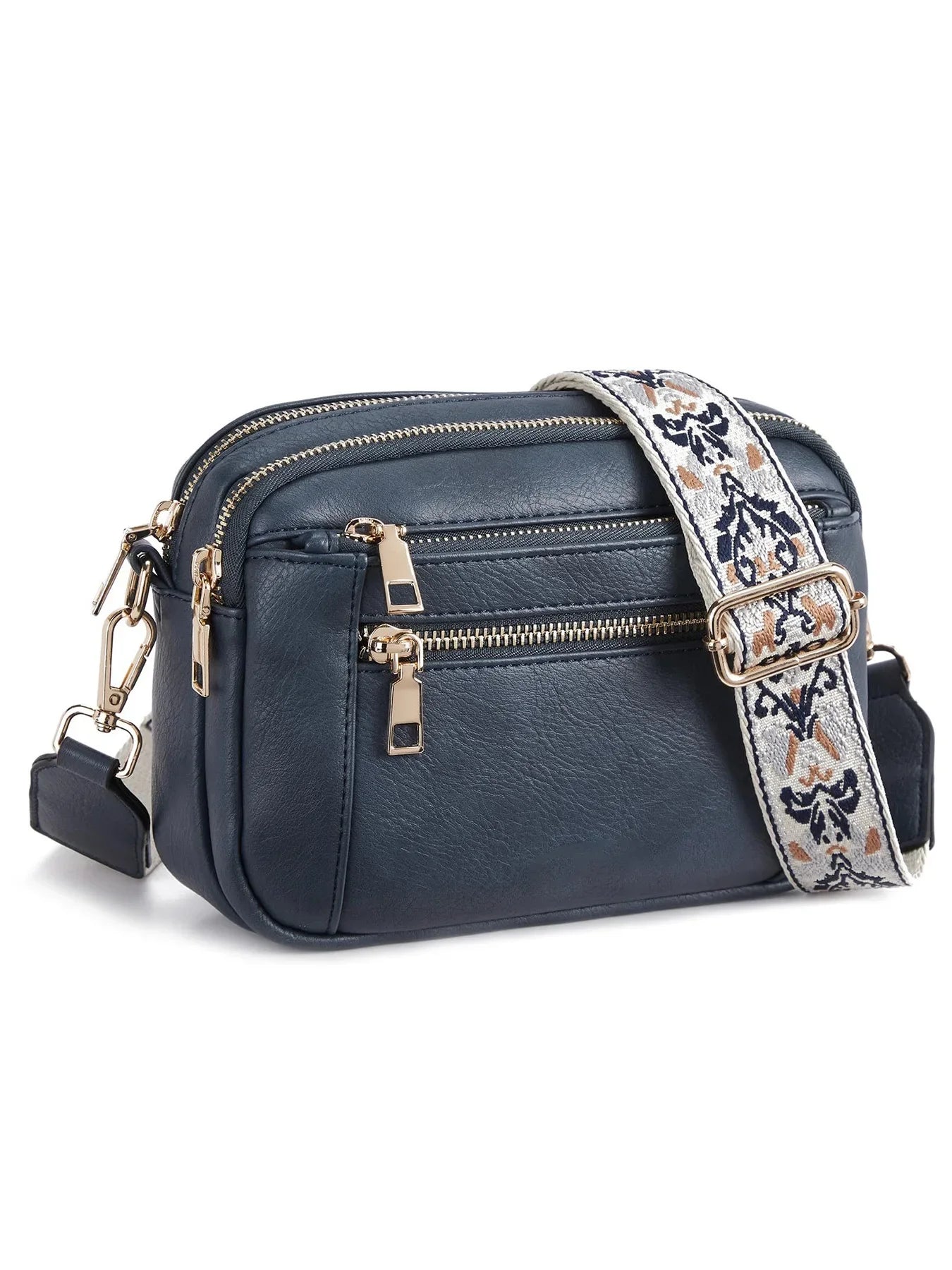 Multifunktionale Color Block Crossbody Tasche – Damen PU Leder Schultertasche & Geldbörse mit Verstellbarem Riemen Kaufschwan®