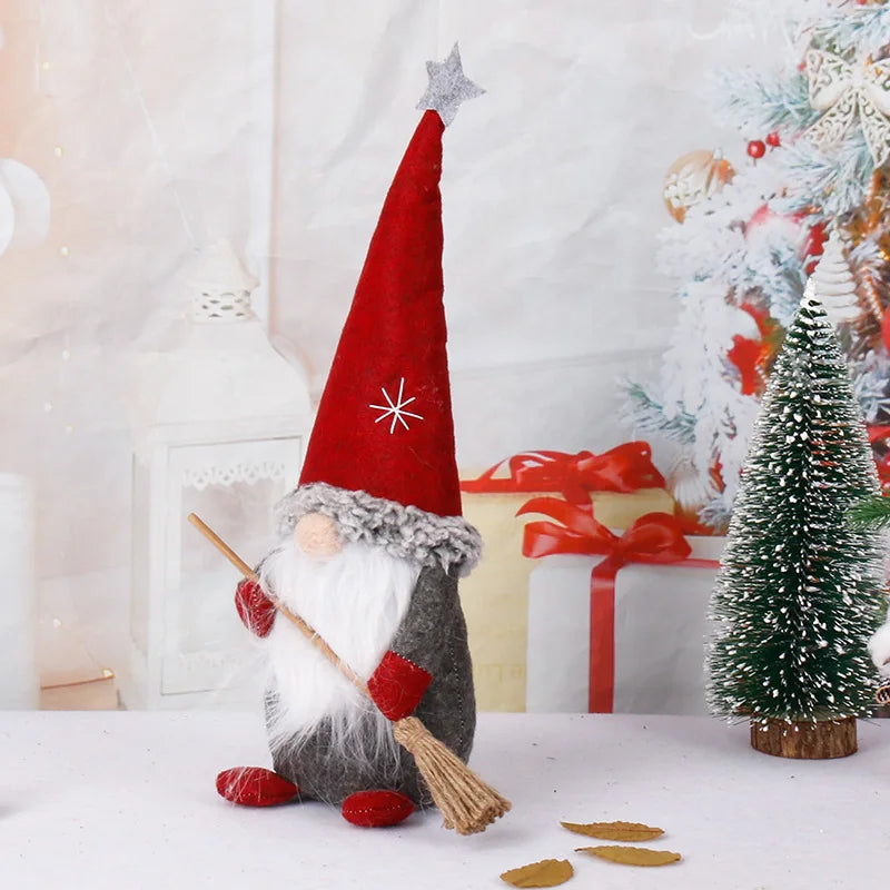 Weihnachten Faceless Wichtel mit Rotem Hut – Stehende Rudolf Zwergpuppen | Weihnachtsdeko & Geschenk-Set Kaufschwan®