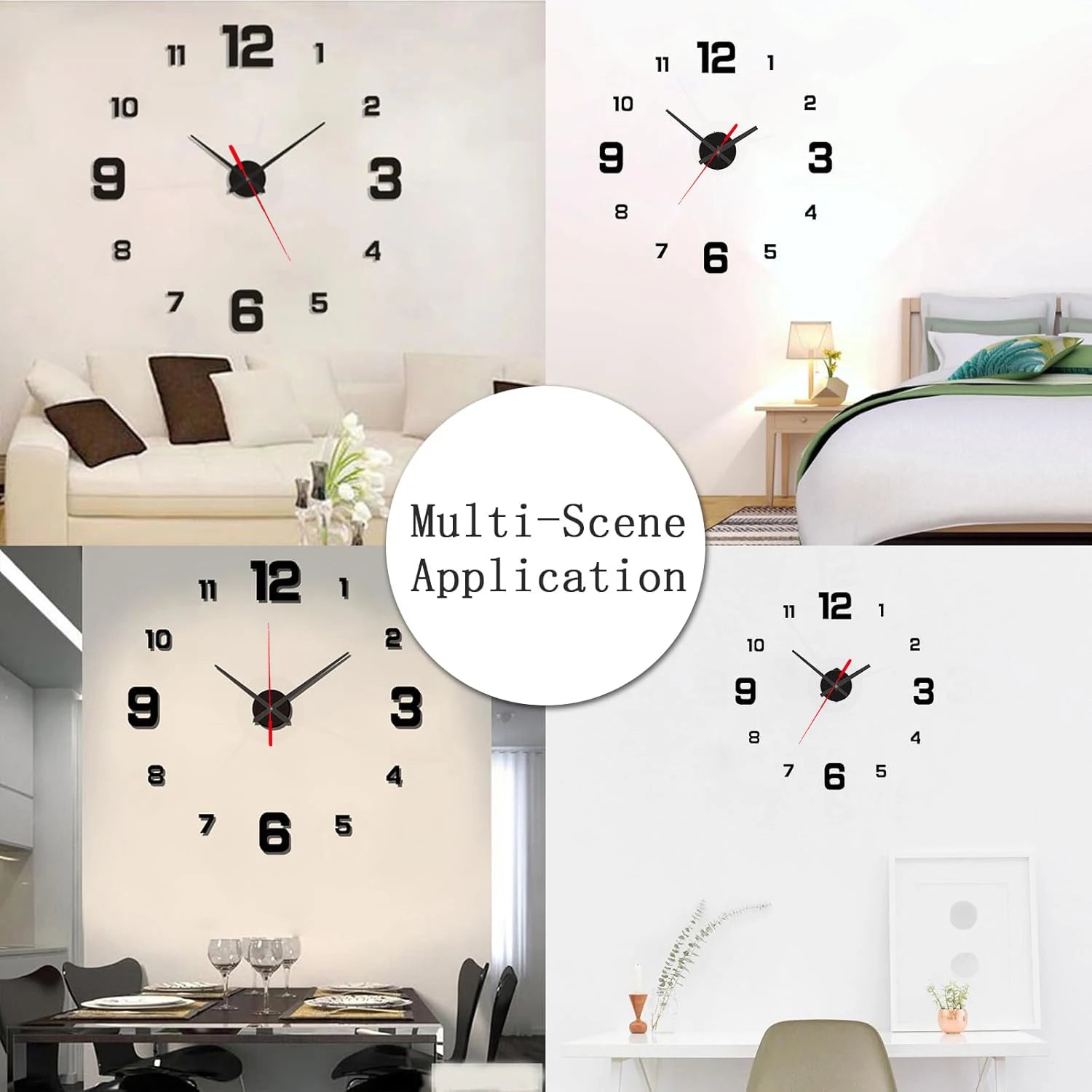 3D Rahmenlose DIY Wanduhr – Leise Moderne Sticker Uhr Kaufschwan®