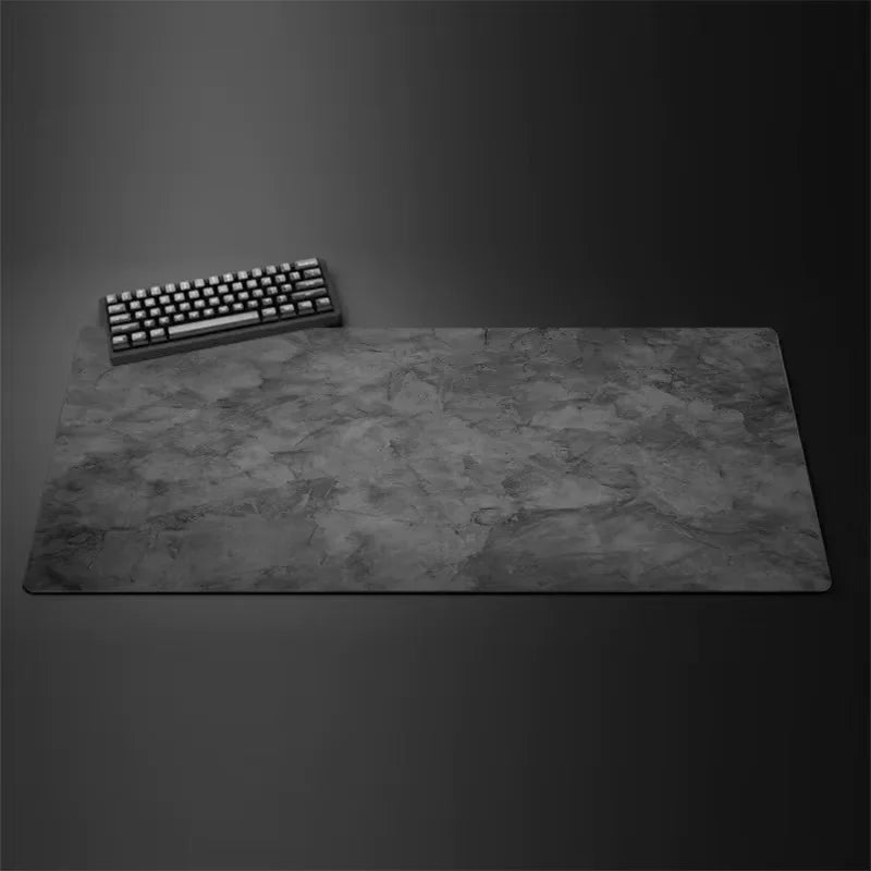 Graues Mauspad Serie – Groß/Klein Überlocktes XXL Schreibtischmatte für Tastatur und Gaming Kaufschwan® Design 3 300X600X2mm
