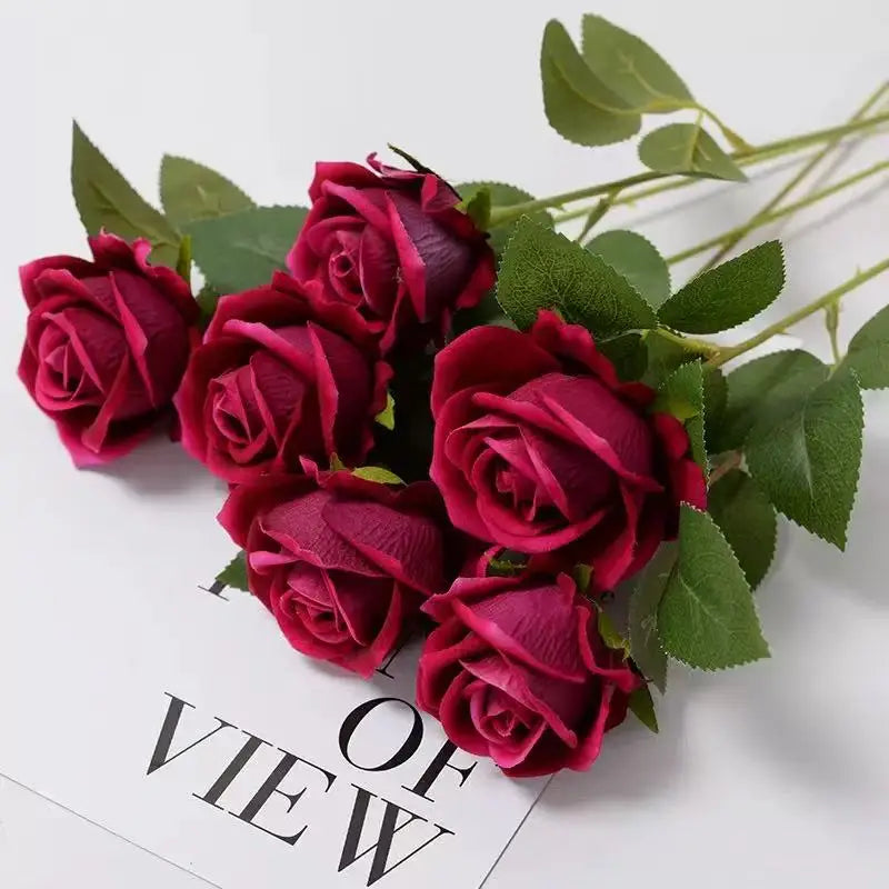 1/5/10/20 Stück Künstliche Rosen – Realistische Seidenrosen füar Hochzeit & Wohndekoration | Eleganter Rosenstrauß aus Kunstblumen Kaufschwan®
