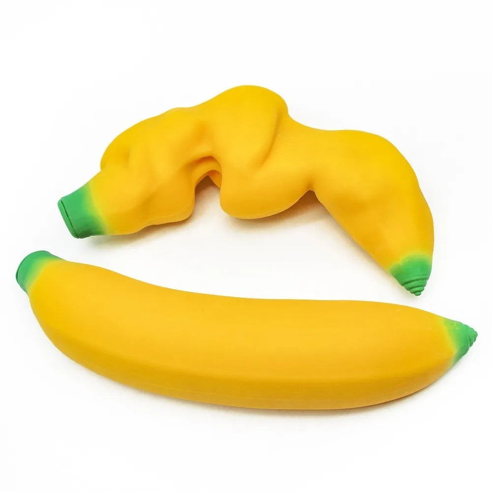 Simuliertes Bananen-Knautschspielzeug – Weiches Langsam Rückfederndes Sensorik- & Fidget-Spielzeug zum Drücken, Entspannen & Stressabbau