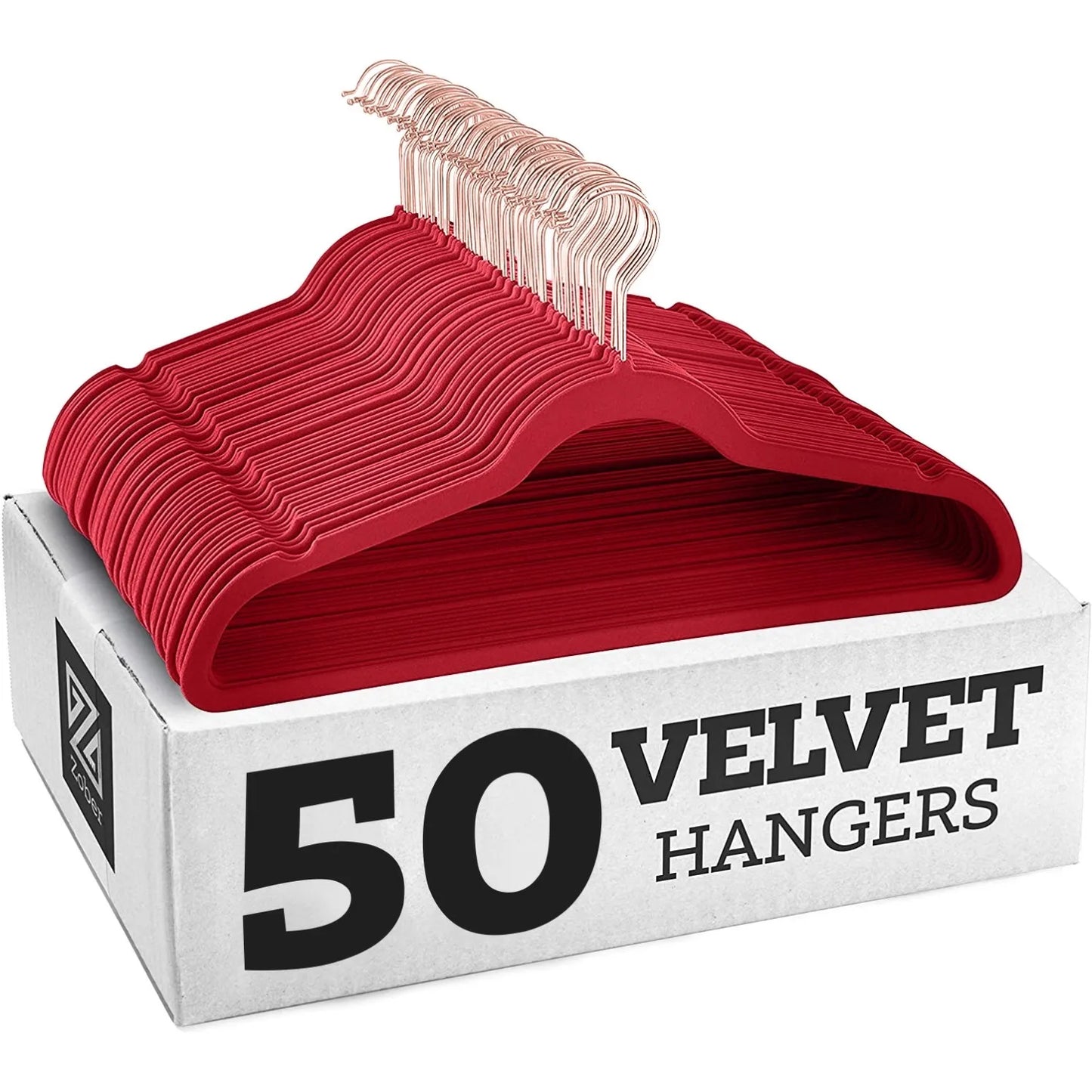 50er Set Kleiderbügel - Anti Rutsch Samt Kleiderbügel – Japanischer Stil für Kleider und Mäntel