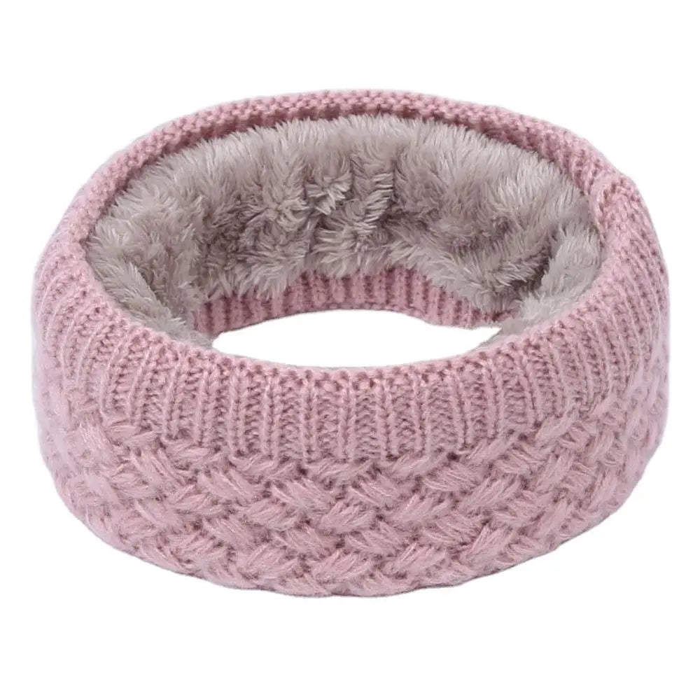 Bequemer Weicher Halswärmer – Dickes Thermo Schlauchtuch für Herbst & Winter | Gestrickter Wärmeschal Neckerchief Kaufschwan® Rosa