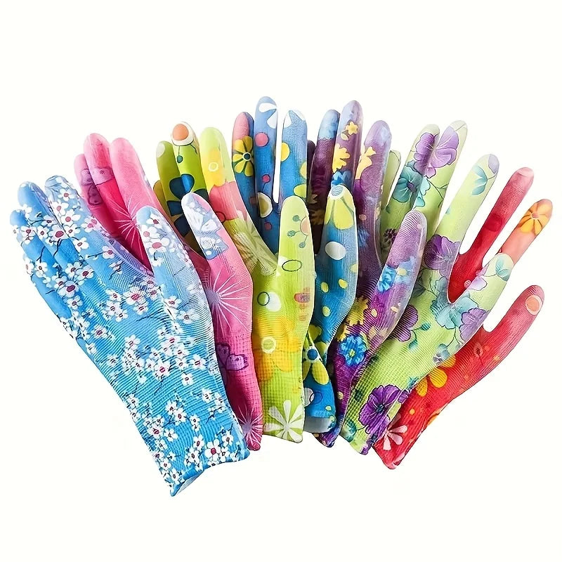 Nylon Gartenhandschuhe Atmungsaktiv Elastisch Haushaltshandschuhe für Rasen Reinigung Kaufschwan®