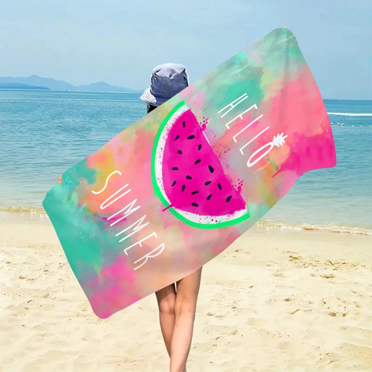 Großes Strandtuch mit Früchte-Print – Ultrafeines Mikrofaser Handtuch | Schnell Trocknend & Saugfähig für Strand, Urlaub & Camping Kaufschwan®
