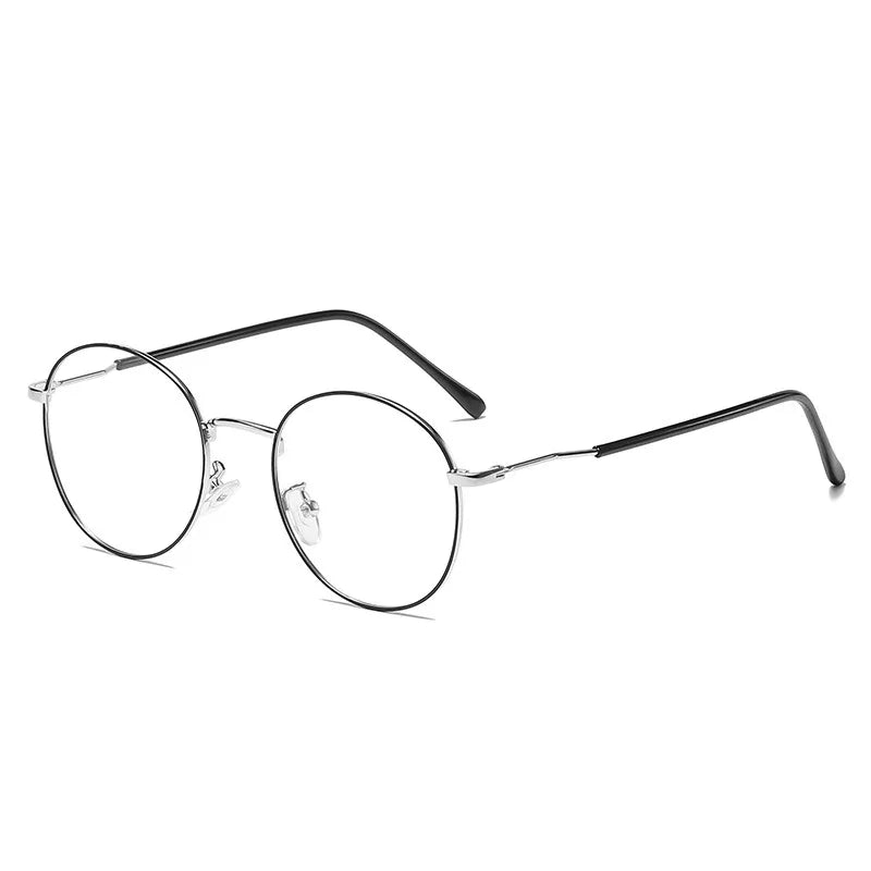 Anti-Strahlungs-Brille für Damen & Herren – Anti-Blau-Licht Photochrome Brille | Intelligente Lichtanpassende Schutzbrille Kaufschwan® Schwarz Silber