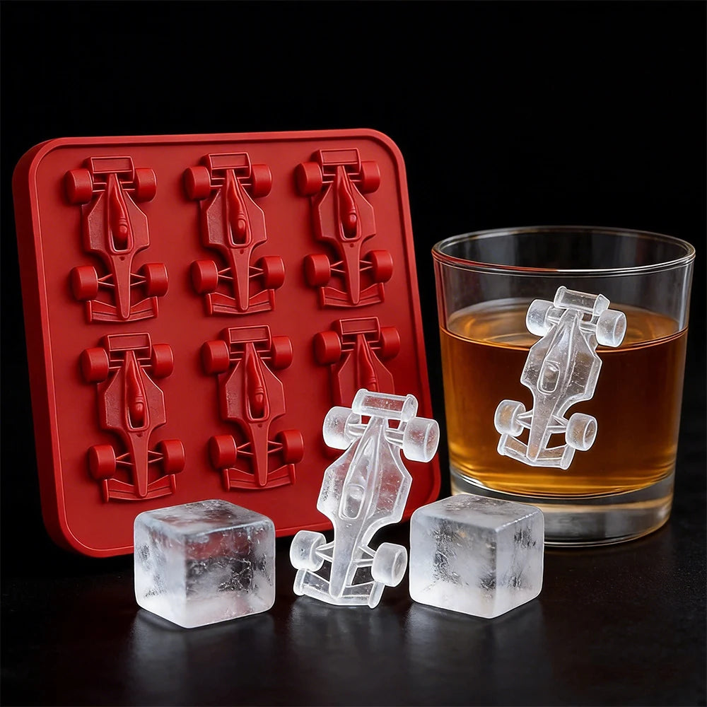 Rennwagen Silikonform – Kreative Eiswürfel für Whiskey & Cocktails Kaufschwan®