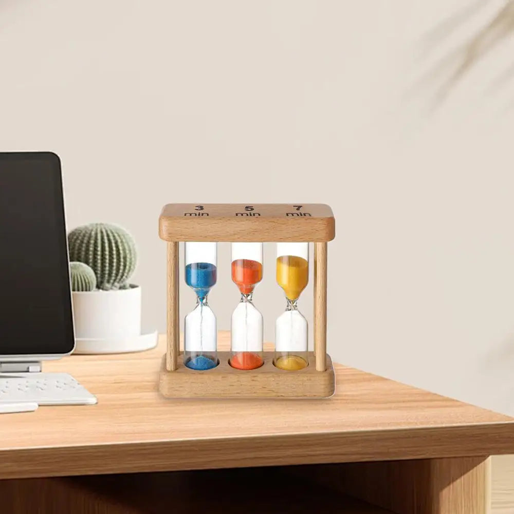 Holz Sanduhr Set – Multifunktionaler Sand Timer für Küche, Unterricht, Sport & Home Office Dekoration Kaufschwan®
