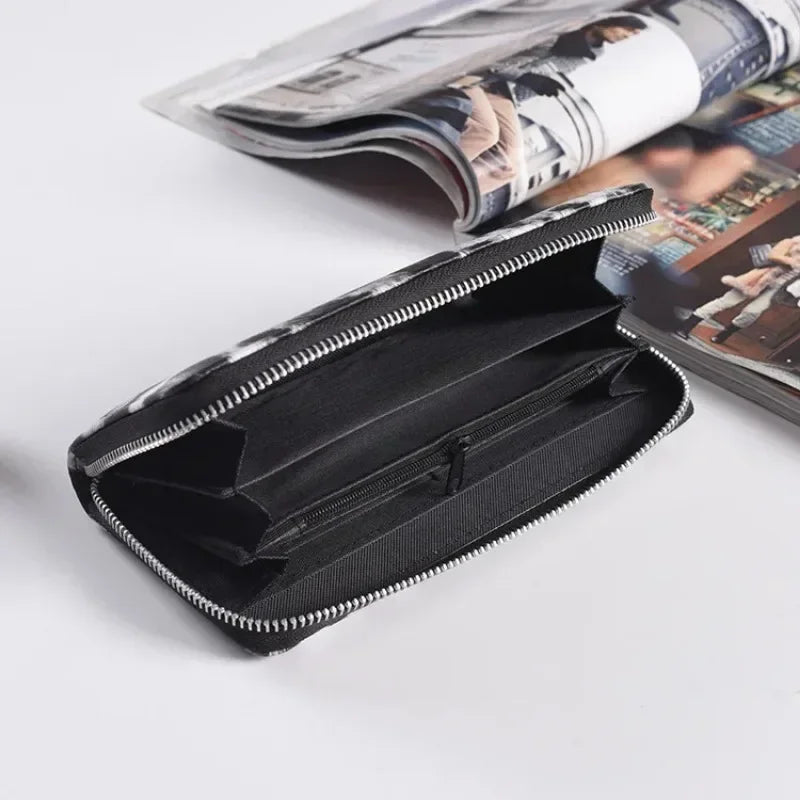 Damen Langbörse aus Leder – Klassisches Leopardenmuster | Modische Kartenbörse & Clutch Handtasche für Damen Kaufschwan®