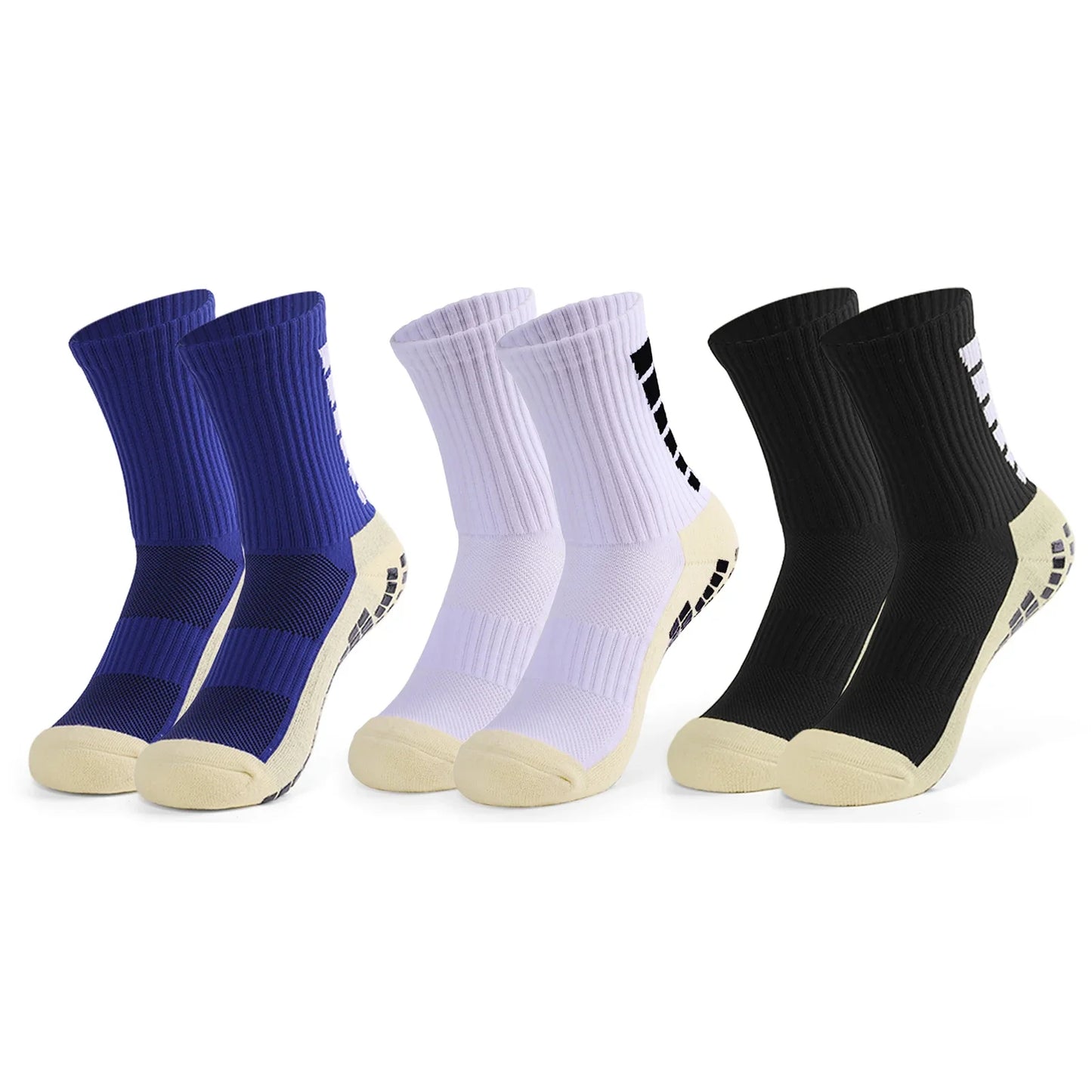 Herren Anti-Rutsch-Sportsocken | Fußball, Basketball, Volleyball, Laufen, Trekking & Wandern Kaufschwan® Gemischt 3 Paare