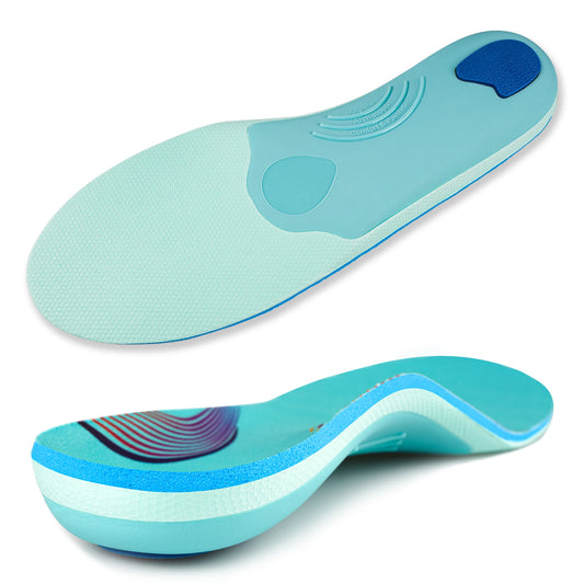 Orthopädische Sporteinlagen – Hohe Fußgewölbestütze für Damen & Herren | Plattfüße, Fersenschmerzen, Plantarfasziitis Kaufschwan® Hellgrün EU(47-48)-305MM