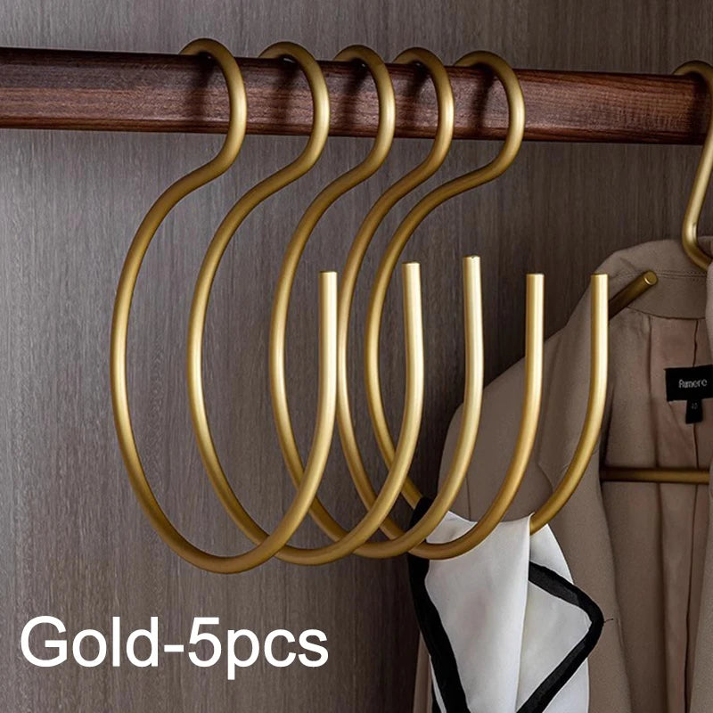 Hut Haken Kleiderbügel für Hosen und Caps – Aluminium Cap Organizer für Kleiderschrank und Schlafzimmer Kaufschwan® Gold – 5 Stück