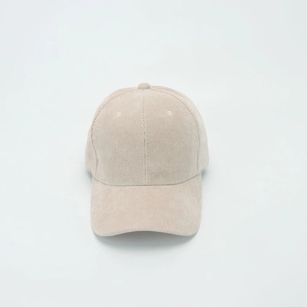 Corduroy Baseballkappe | Damen Retro Einfarbige Baseballcap | Herbst Winter Hüte für Herren & Damen | Unisex Freizeit Gebogener Schirm Kaufschwan®
