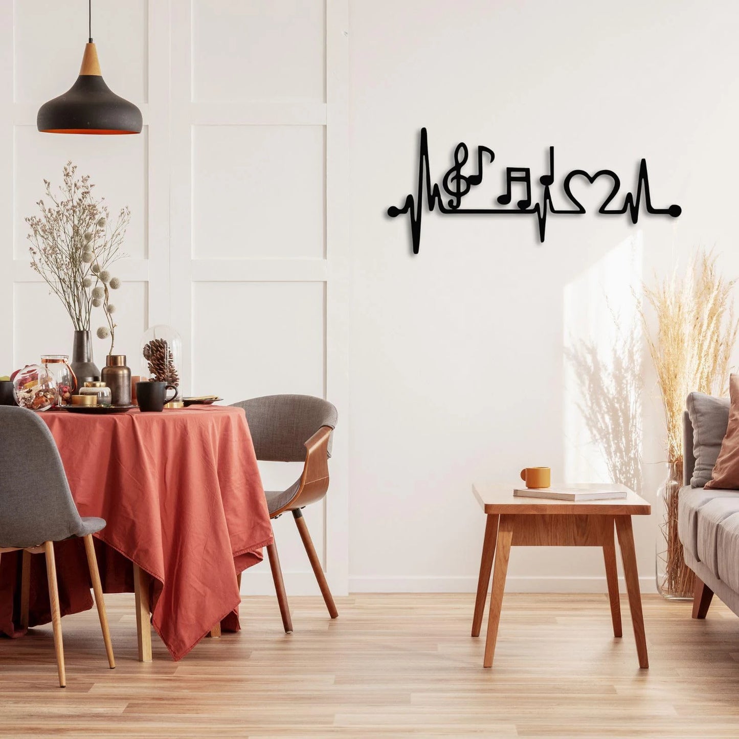 Musik Metall Wandbild – Stahl Wanddeko für Wohnzimmer & Außenbereich Kaufschwan®