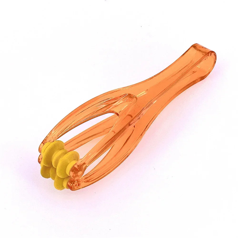 2-Rollen-Fingermassager | Mini-Fingergelenk-Massager mit elastischem Griff | Fördert Durchblutung & Muskelentspannung Kaufschwan® Gelb