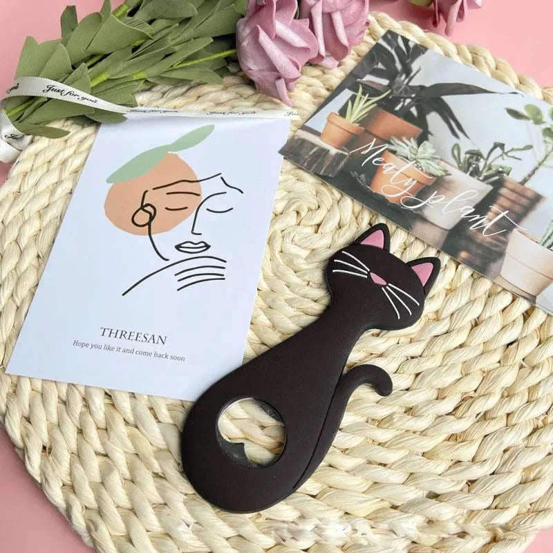 Süßer Katzen Flaschenöffner Magnet – Kühlschrank Dekoration Geschenk Kaufschwan®