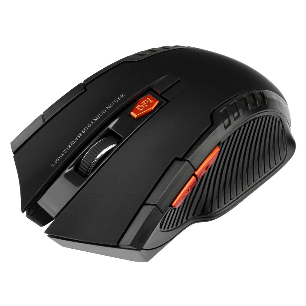 2.4G Kabellose Maus 1600DPI – 6-Tasten Optische Gaming Maus mit USB Empfänger | PC & Laptop Kabelloses Zubehör Kaufschwan®