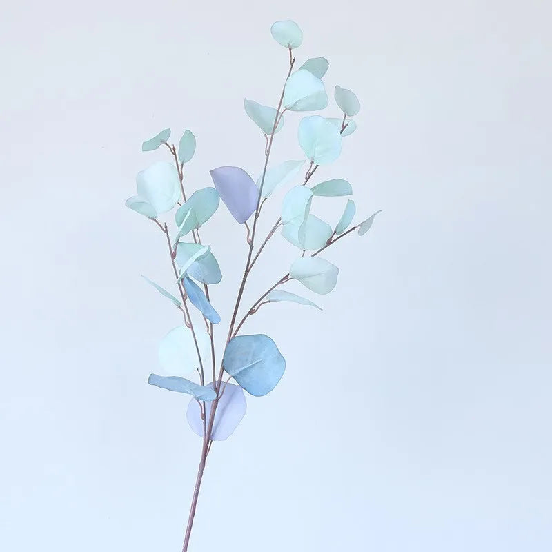 Rosa Eukalyptusblätter Künstliche Pflanzen – Dekorative Kunstblätter für Blumenwand, Hochzeit & Weihnachtsdekoration | Wohnaccessoires & Blumengestecke Kaufschwan® Himmelblau 1 Stück