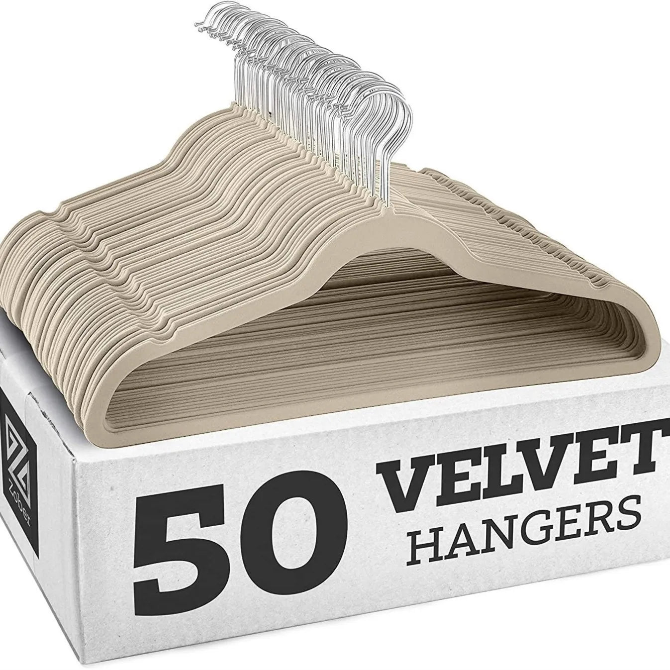 50er Set Kleiderbügel - Anti Rutsch Samt Kleiderbügel – Japanischer Stil für Kleider und Mäntel