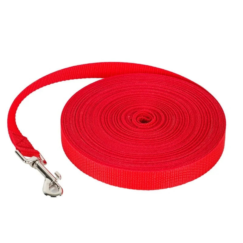 Lange Nylon Hundetrainingsleine 1.5M–30M Vielseitige Führleine für Kleine Große Hunde Kaufschwan® Rot 30M