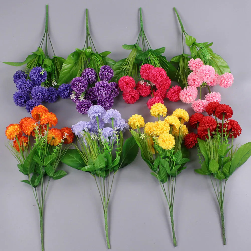 Mehrfarbige Künstliche Seidenhortensien – Kleiner Blumenstrauß für Hochzeit, Weihnachten, Party & DIY Wohnungsdekoration Kaufschwan®