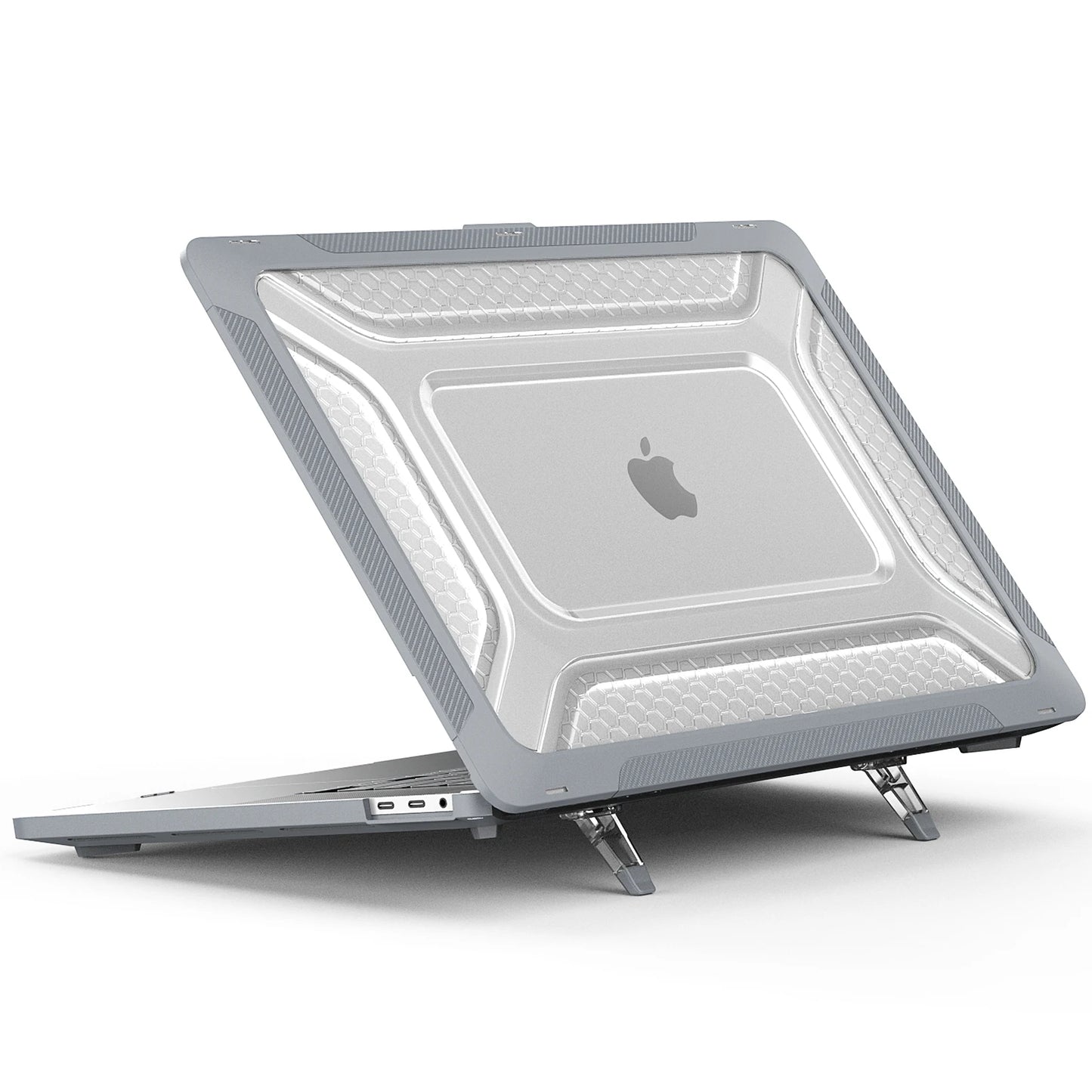 Outdoor Laptop Hülle für MacBook Air & Pro – Schlanke Stoßfeste Hartschalen Schutzhülle Kaufschwan® Grau Pro 16 M1 M2 M3 M4 M5