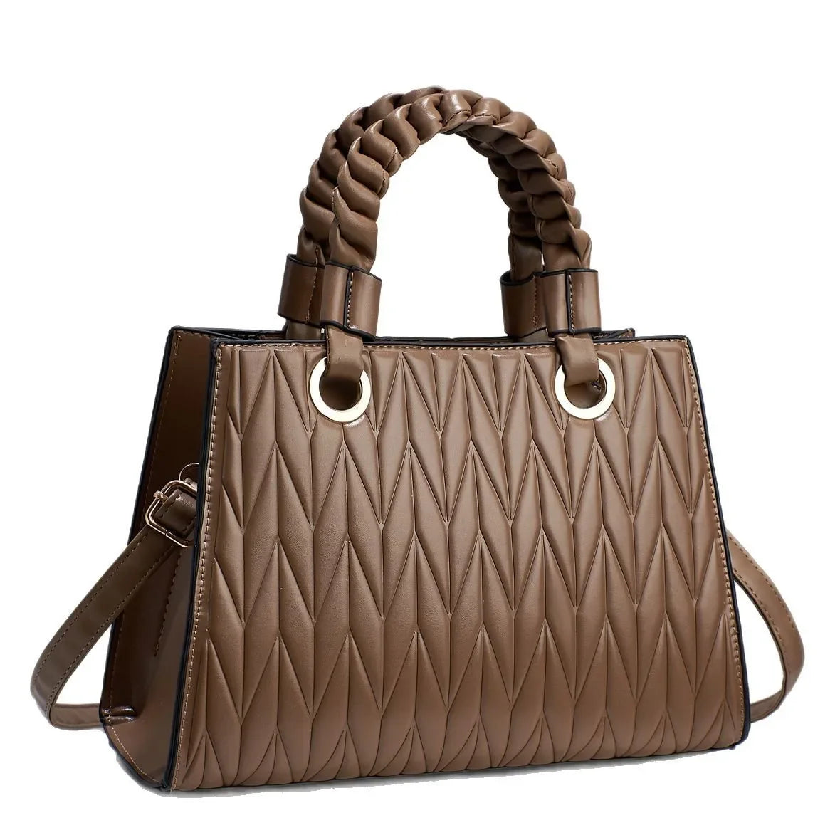 Neue Bestickte Damenhandtasche – Hochwertige Einfarbige Tasche | Schulter- & Crossbody Pendlerhandtasche für Den Alltag Kaufschwan®