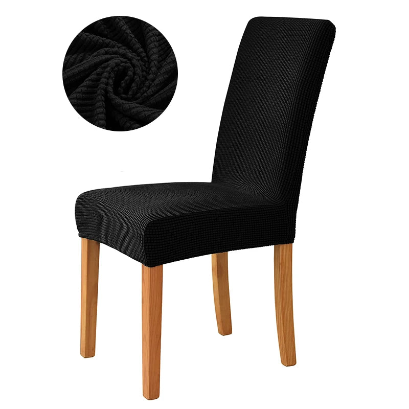 Elastischer Esszimmer Stuhlbezug – Dehnbarer Dicker Jacquard Küchenstuhl Überzug für Esszimmer, Hotel, Hochzeit & Bankett