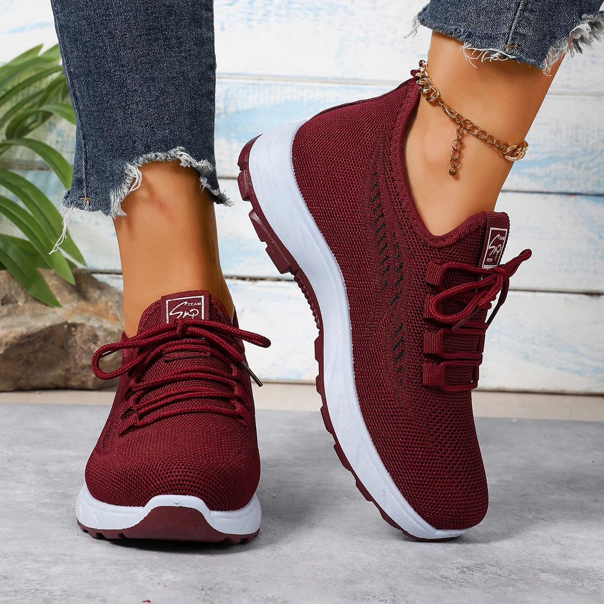 Damen Sportschuhe – Atmungsaktive Slip-On Freizeitschuhe mit Kunstfell Futter | Weiche Rutschfeste Winter Schuhe Kaufschwan®