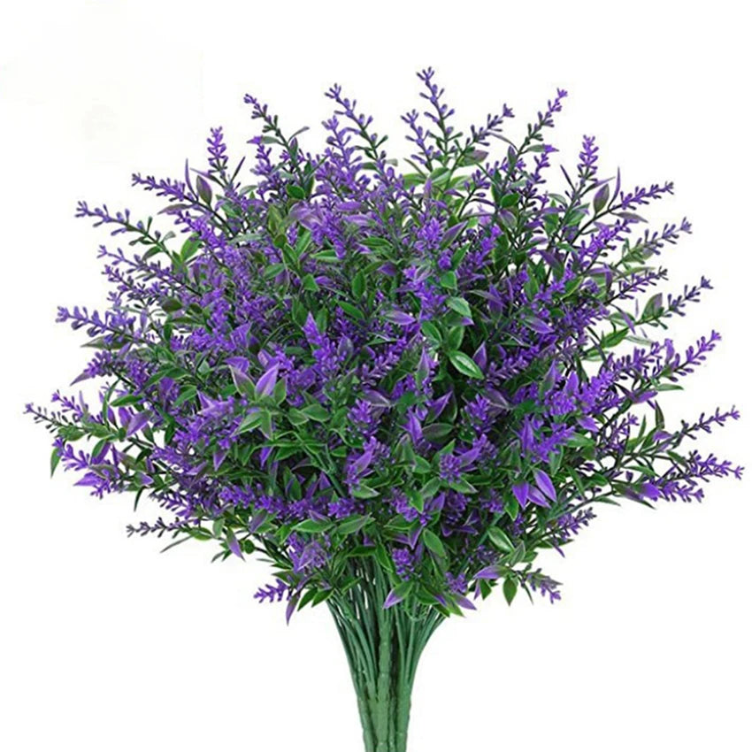 Künstliches Lavendelgras aus Kunststoff – Kunstblume für Hochzeit, Zuhause, Garten & Vasen Dekoration | DIY & Fotorequisiten Kaufschwan® Lila