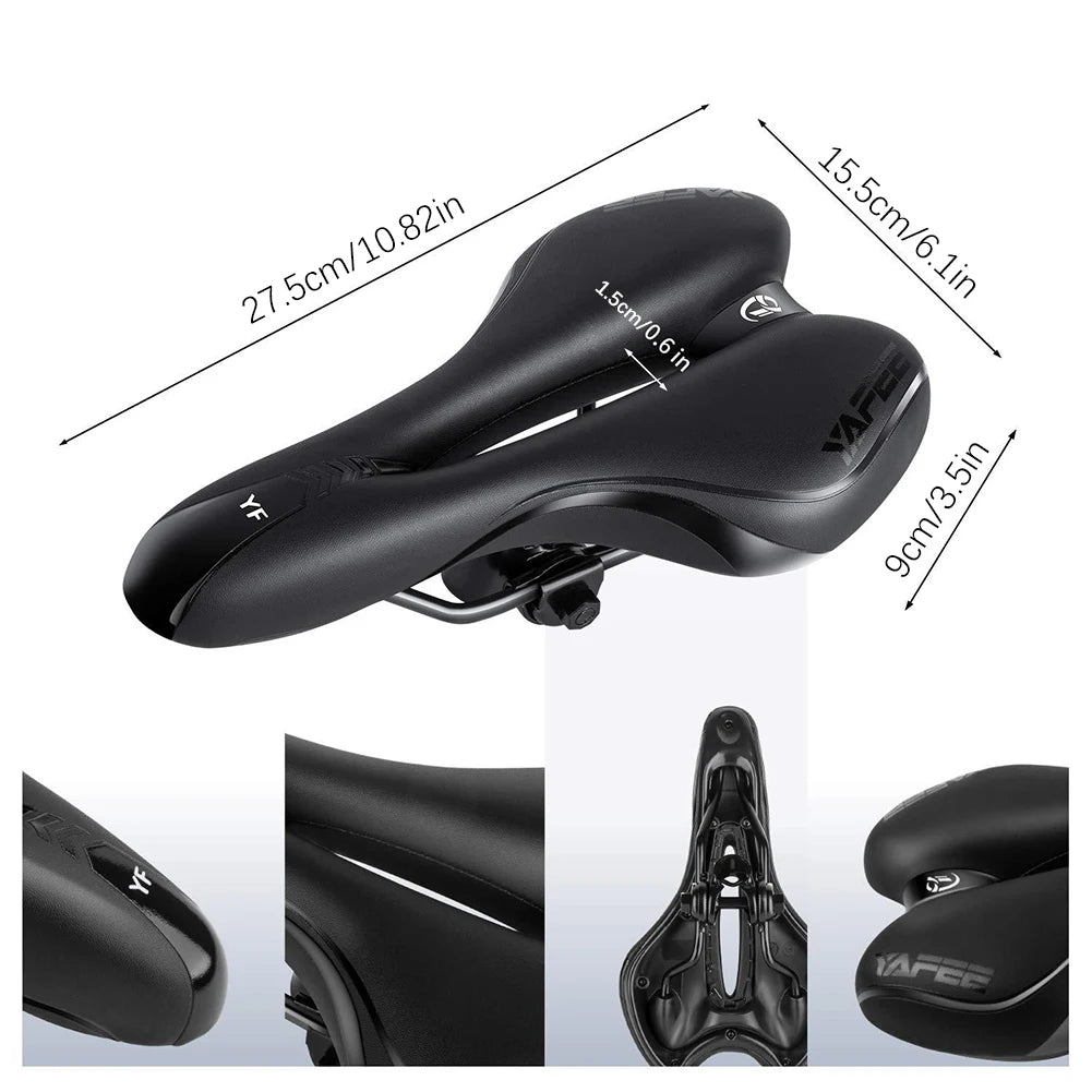 Mountainbike Fahrradsattel – Bequemer Weicher Rennradsitz mit Hohlraum | Verschleißfester Komfort Sattel für Sport & Fitness Kaufschwan®