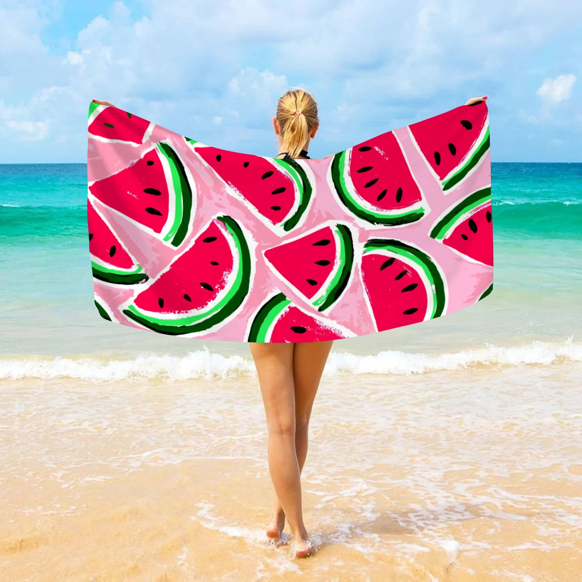 Großes Strandtuch mit Früchte-Print – Ultrafeines Mikrofaser Handtuch | Schnell Trocknend & Saugfähig für Strand, Urlaub & Camping Kaufschwan®
