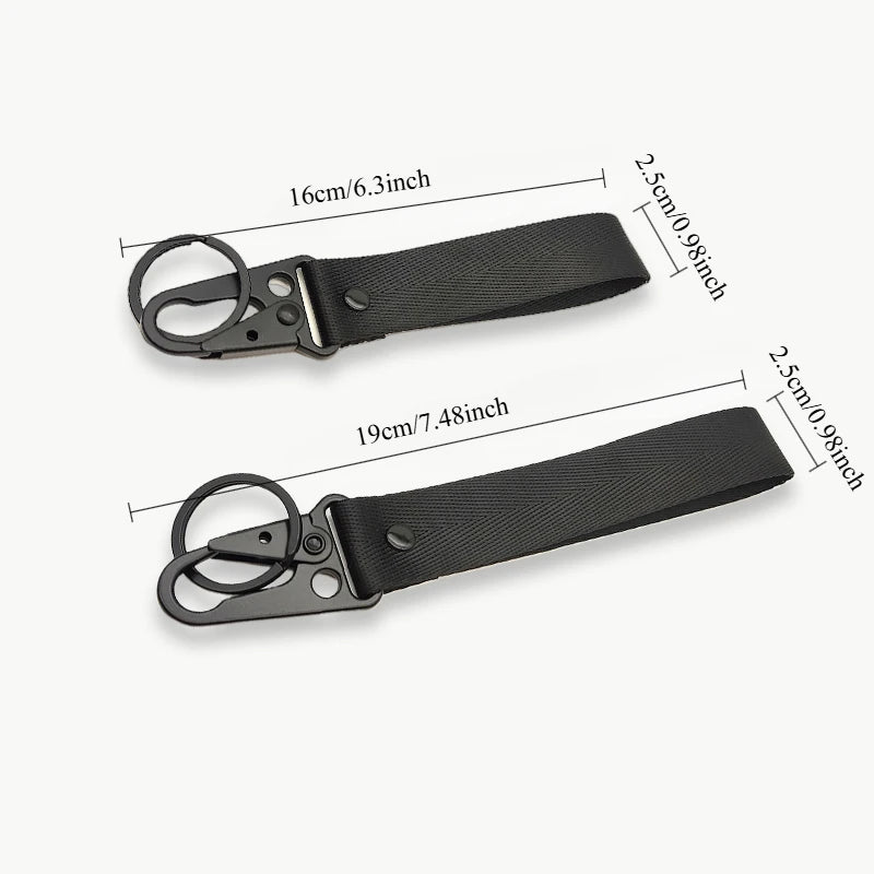 Personalisierter Schlüsselanhänger fürs Handgelenk – Mit eigenem Text oder Logo | Lanyard mit Clip für Auto & Motorrad, Unisex Design Kaufschwan®
