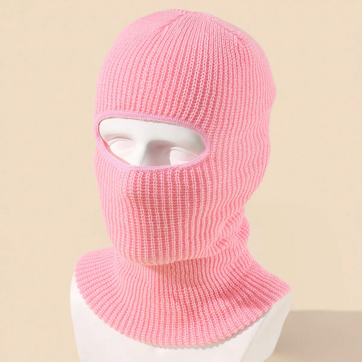 Unisex 1-Loch Skimaske Balaclava – Gestrickte Vollgesichts-Beanie Mütze | Winddichte Wintermütze für Damen & Herren beim Radfahren & Outdoor Kaufschwan®