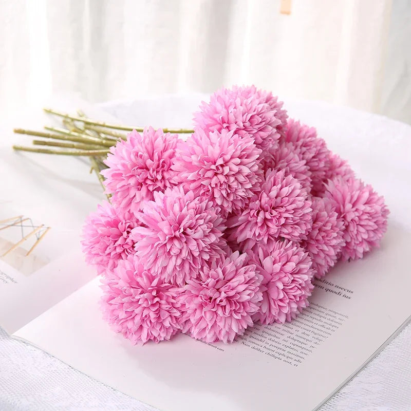 5 Stück Künstliche Hortensien – Realistischer Blumenstrauß für Zuhause, Schlafzimmer & Hochzeitsdekoration Kaufschwan® Rosenrot 5 Stück